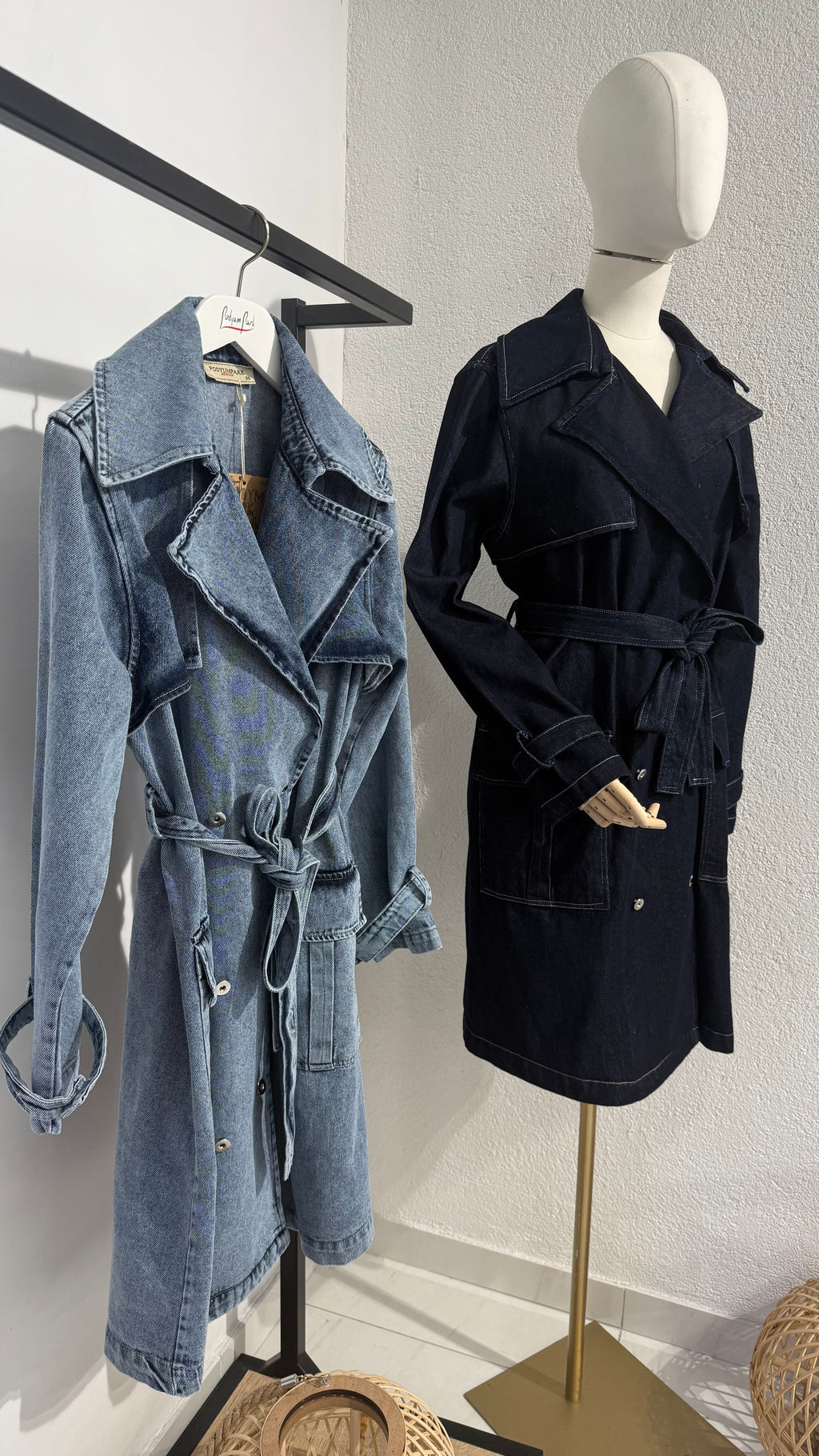 Denim Bağlamalı Trençkot