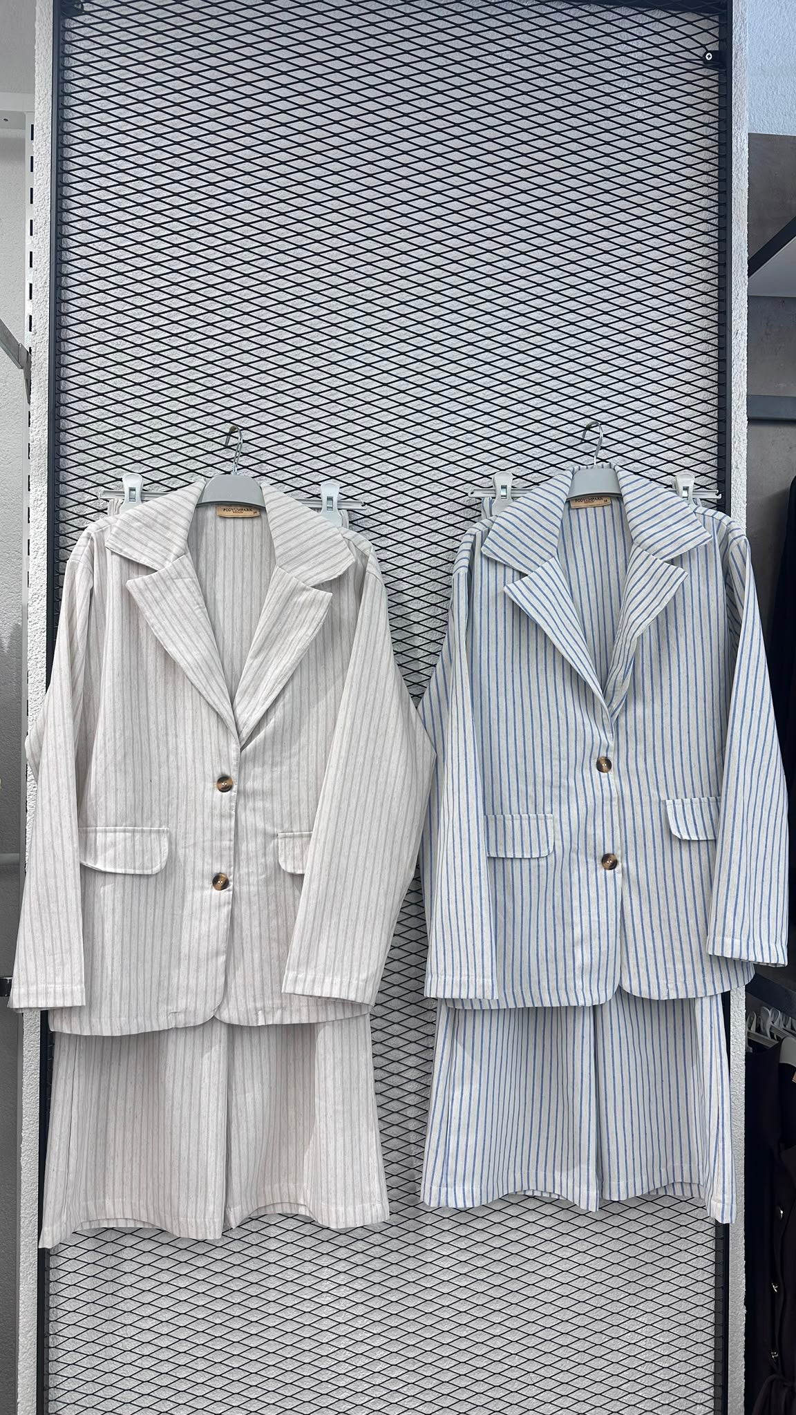 Çizgili Blazer Ceket Pantolon Takım